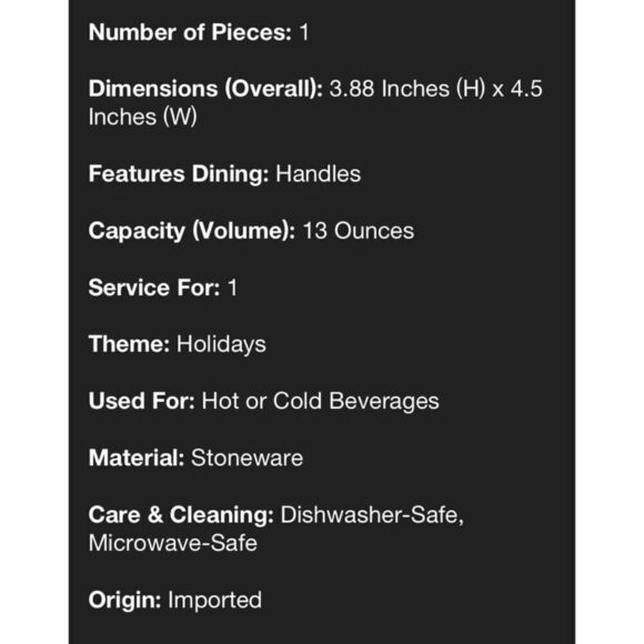 Hearth & Hand Magnolia Christmas Stamp Stoneware Coffee Mug - Picture 4 of 6